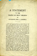 ["&lt;p&gt; Pamphlet. Address by Governor of West Virginia, John J. Cornwell in 1917., including a proclamation listing members of the State Council of Defense for West Virginia.&lt;br /&gt; &lt;br /&gt;  &lt;/p&gt;"]