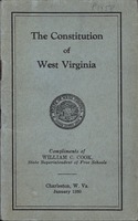 ["&lt;p&gt; Pamphlet. &quot;Compliments of William C. Cook, State Superintendent of Free Schools.&quot; &quot;Text conforms verbatim to the Constitution as published in Warth&#39;s &quot;Code of West Virginia, Fourth Edition, 1899,&quot; and to legislative joint resolutions on amendments, and the acts submitting them to the voters, subsequent to 1899, as found in the Acts of the Legislature.&quot;&lt;/p&gt;"]