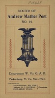 ["<p> Pamphlet.  "Compiled by Post Commander, Wm. Kirk, Adjutant, H. C. Coffman, Prof. Henry Stahl, Committee.</p>"]