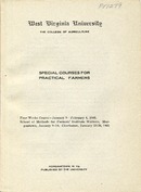 ["Pamphlet.  &quot;Four weeks course, January 9-February 4, 1905. School of Methods for Farmers' Institute Workers, Morgantown, January 9-14; Charleston, January 23-28, 1905.&quot; &lt;br /&gt;"]