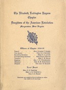 ["&lt;p&gt; Print copies of digital scans of pamphlet.  Includes the Chapter&#39;s program schedule for 1918-1919.  &quot;Officers of Chapter, 1918-19, Regent, Mrs. George C. Baker, Vice Regent, Mrs. H. C. Bowlby, Recording Secretary, Mrs. R. A. Lough, Corresponding Secretary, Miss Clara Hough, Treasurer, Mrs. C.B. Dille, Registrar, Mrs. T. R. Winsheimer, Historian, Mrs. R. H. Edmondson, Chaplain, Miss Lily B. Hagans&quot;.  &quot;Local board: Mrs. F. B. Trotter, Mrs. A. R. Whitehill, Mrs. S. E. Treat.  Members are urged to bring knitting or other war work to all meetings.&quot;&lt;/p&gt;"]