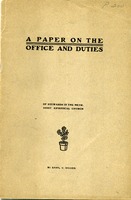 ["<p> Pamphlet. Paper read before the Buckhannon District Conference, at Buckhannon, West Virginia, on August 27, 1903.<br /> <br />  </p>"]