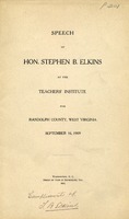 ["&lt;p&gt; Pamphlet. Address on the importance of education.&lt;/p&gt;"]