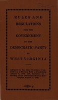 ["&lt;p&gt; Pamphlet. &quot;Adopted by the State Executive Committee at a Meeting Held at Clarksburg August 8, 1936 and Amended at a Meeting of the Committee Held in Huntington August 8, 1940.&quot;&lt;/p&gt;"]