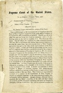 ["&lt;p&gt; Pamphlet. Reprint of the Supreme Court opinion of Mr. Justice Holmes on a &quot;bill brought by the Commonwealth of Virginia to have the State of West Virginia&#39;s proportion of the public debt of Virginia as it stood before 1861 ascertained and satisfied.&quot; At head of title: Supreme Court of the United States. No. 3, Original--October Term, 1910.&lt;br /&gt;  &lt;/p&gt;"]