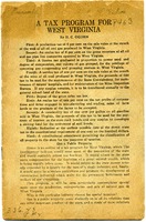 ["&lt;p&gt; Pamphlet. A proposal for a tax program which would &quot;return to the state some compensation for the depletion of a great natural wealth&quot;, focusing on the natural gas industry.&lt;br /&gt; &lt;br /&gt;  &lt;/p&gt;"]