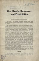 ["&lt;p&gt; Pamphlet.  Address to the West Virginia State Board of Trade, by the Chief Road Engineer of the State Road Bureau about the engineering and financial needs of the state road system.&lt;/p&gt;"]