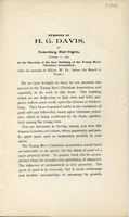 ["Pamphlet.  Bound with: Remarks of H. G. Davis, at the first annual dinner of the Board of Trade, of Elkins, West Virginia, November 2, 1905."]