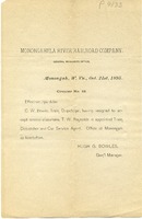 ["&lt;p&gt; Letter. &quot;Monongah, W. Va., Oct. 21st, 1895. Circular no. 42.&quot;&lt;/p&gt;"]